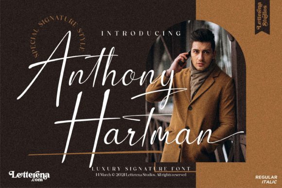 Anthony Hartman: A Refined Script Font for Elegant Web Design