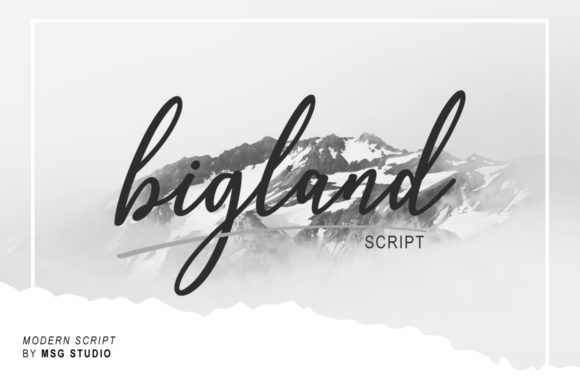 Bigland: A Script Amp Font for Bold Statements