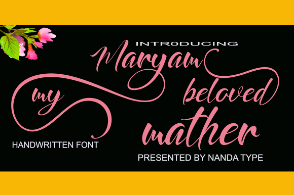 Elegant Maryam: A Handwritten Font for Editorial Charm