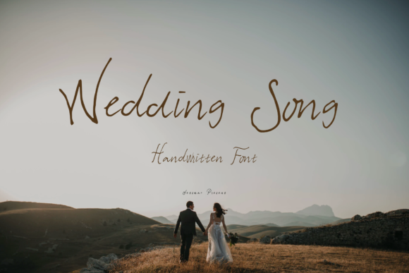 Elegant Wedding Song: A Handwritten Font for Crafters
