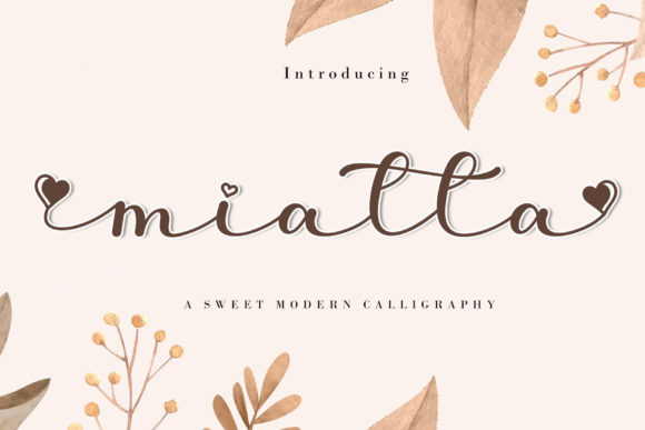 Elevate Your Web Design with Miatta, the Elegant Script Font