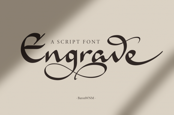 Engrave: A Handwritten Font for Luxurious Branding