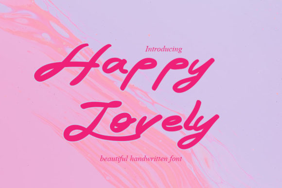 Happy Lovely: A Charming Cursive Font for Editorial Design
