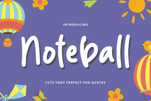 Noteball: A Playful Handwritten Font for Crafters