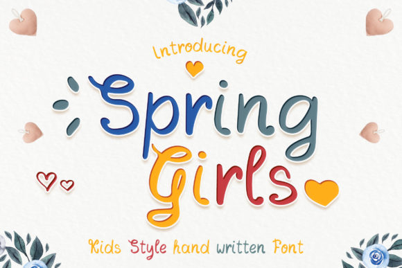 Spring Girls: A Whimsical Script Font for Editorial Charm